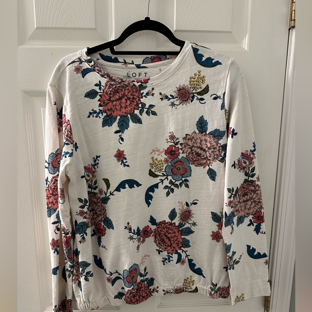Loft floral sweatshirt